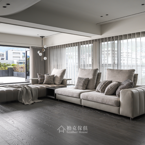 Minotti Freeman 模組沙發 牛皮沙發 貓抓布沙發 訂製沙發
